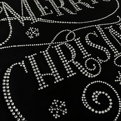 Merry Christmas Iron on Design , Heat Transfer Crystal Merry Christmas Rhinestone Patch , Iron on Merry Christmas Applique,