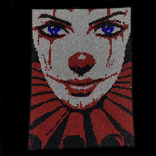 Clown Iron on Heat Transfer Rhinestone Transfer Design