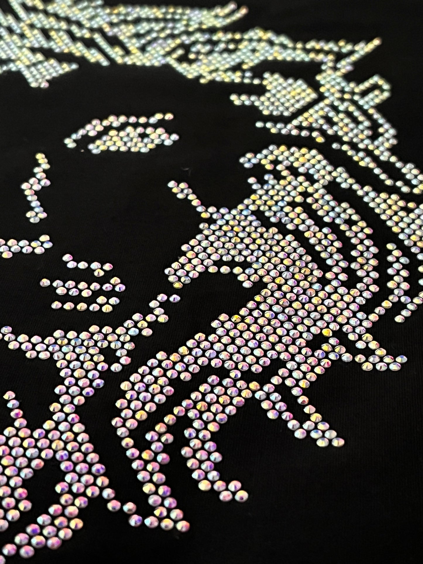 Lion Rhinestone Iron On Heat Transfer Design by Rhinestop