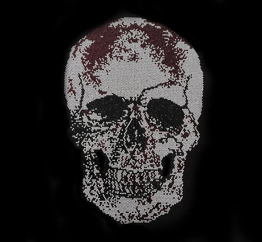 Rhinestop Purple Skull Rhinestone Iron On Heat Transfer
