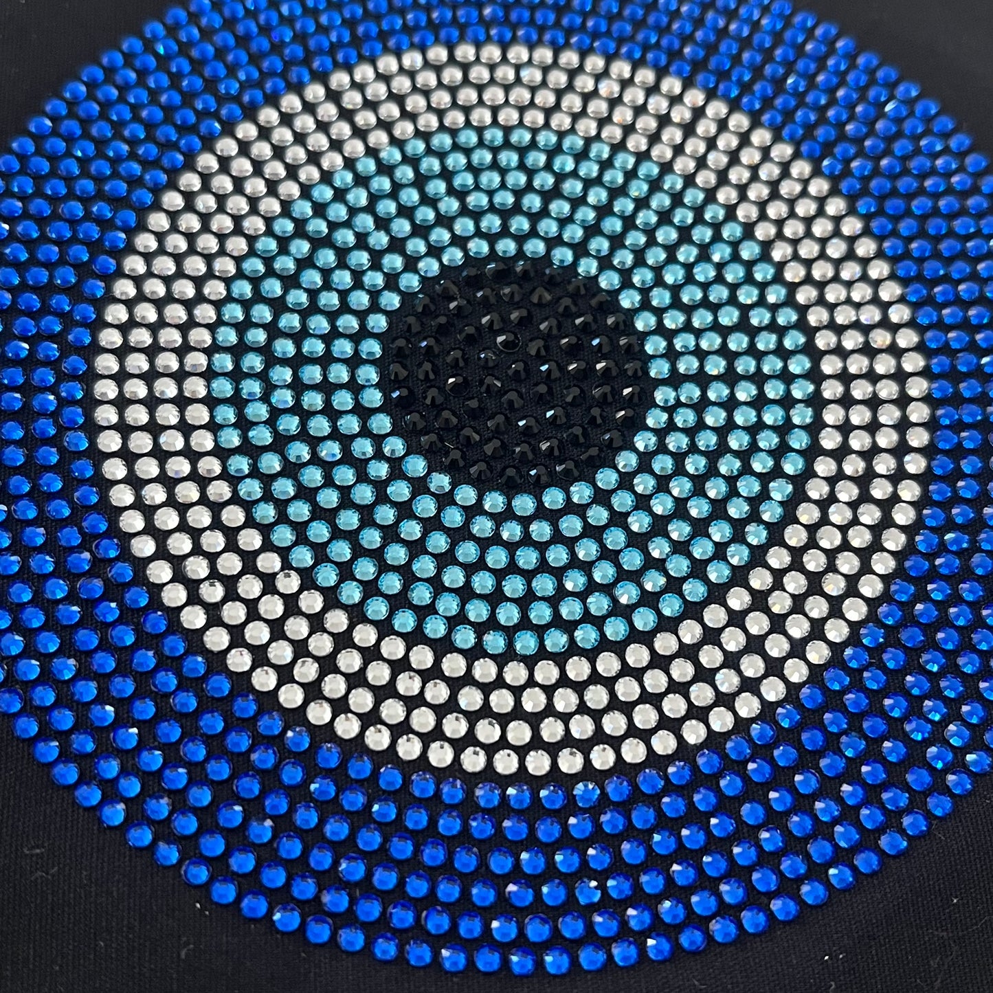 Evil Eye Rhinestone Iron On Bling Heat Transfer Design Applique by Rhinestop