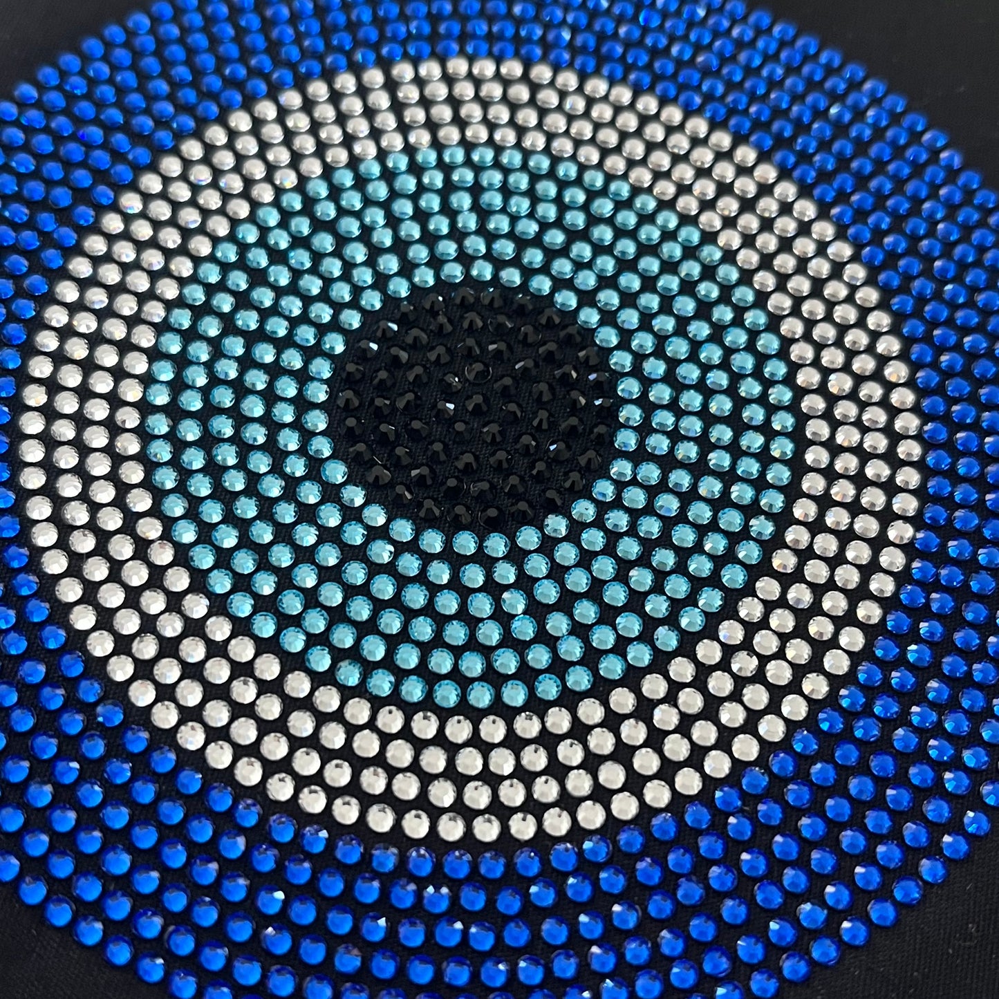 Evil Eye Rhinestone Iron On Bling Heat Transfer Design Applique by Rhinestop