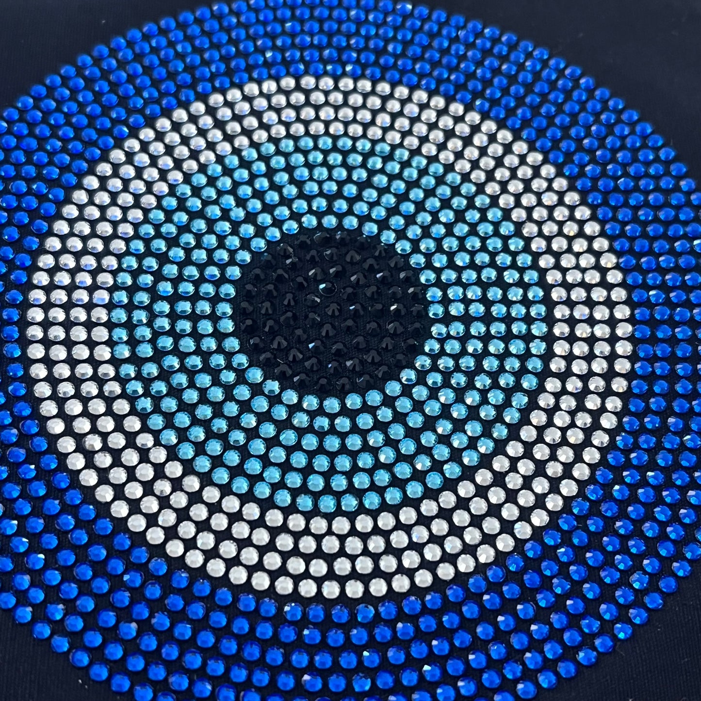 Evil Eye Rhinestone Iron On Bling Heat Transfer Design Applique by Rhinestop