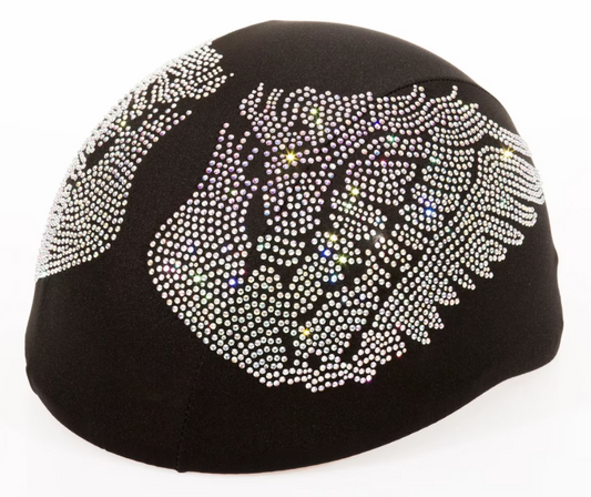 Angel wing helmet cover , rhinestone helmet covers , crystal helmet skin , black helmet cover with crystal wings, crystal helmet covers