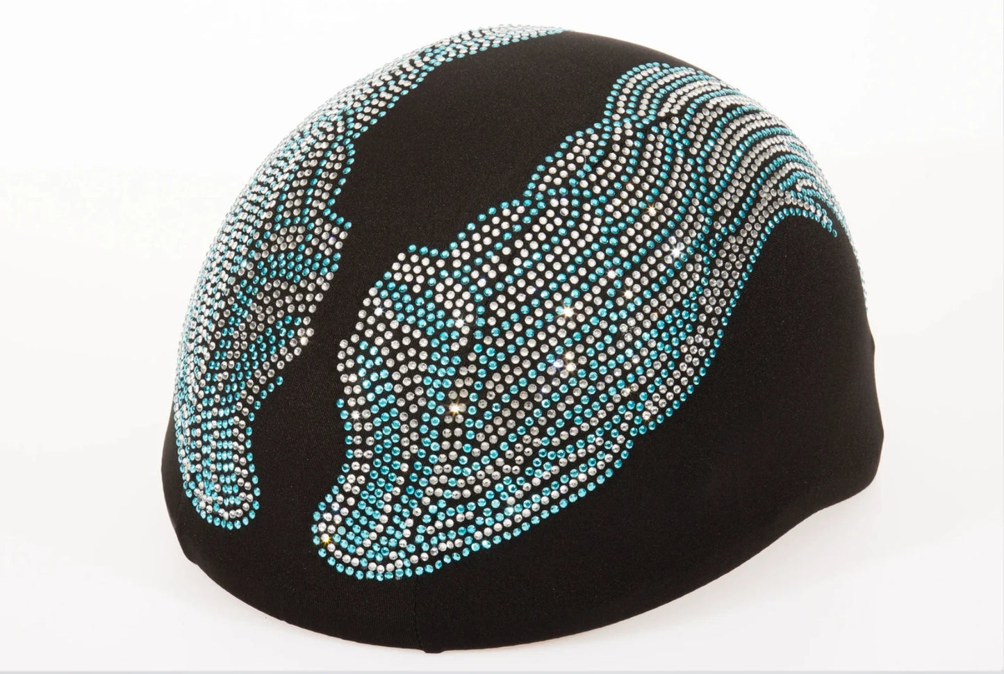 Blue rhinestone bling helmet cover , helmet skin , motorcycle helmet , ski helmet , equestrian helmet , helmet skin , super bling helmets