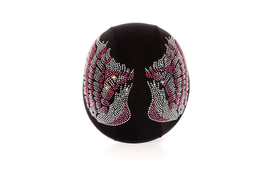 Ab Pink crystal rhinestones helmet cover angel wings , crystal bling helmet , rhinestone helmets , custom helmet , helmet cover ,