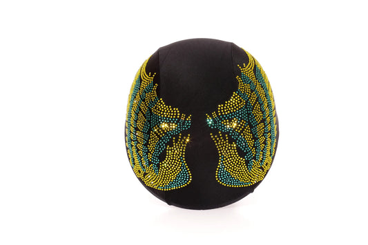 Colorful angel wing helmet cover , custom helmet skin , designer helmet ,girls helmet , women rider , lades rider helmet , helmet cover