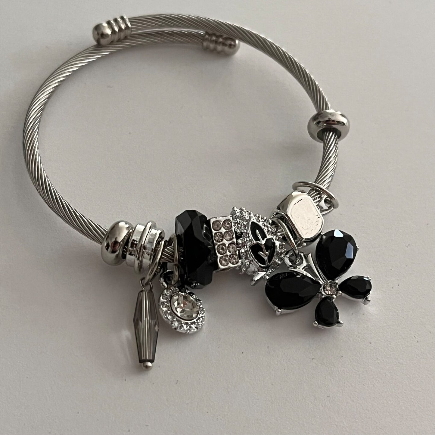 Black butterfly accessories for women , Classy bracelet for girls , Charm set girls bracelet , butterfly crystal bracelet