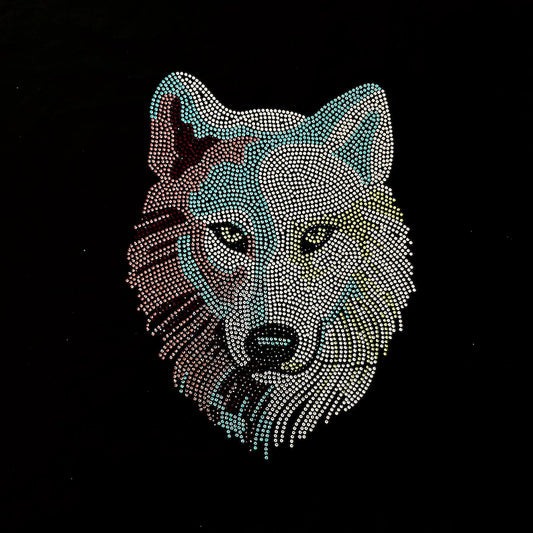 Wolf Iron On Rhinestone Heat Transfer Design By Rhinestop