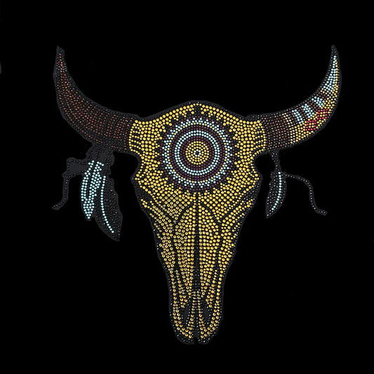 Buffalo Rhinestone Iron on Heat Transfer Design By Rhinestop
