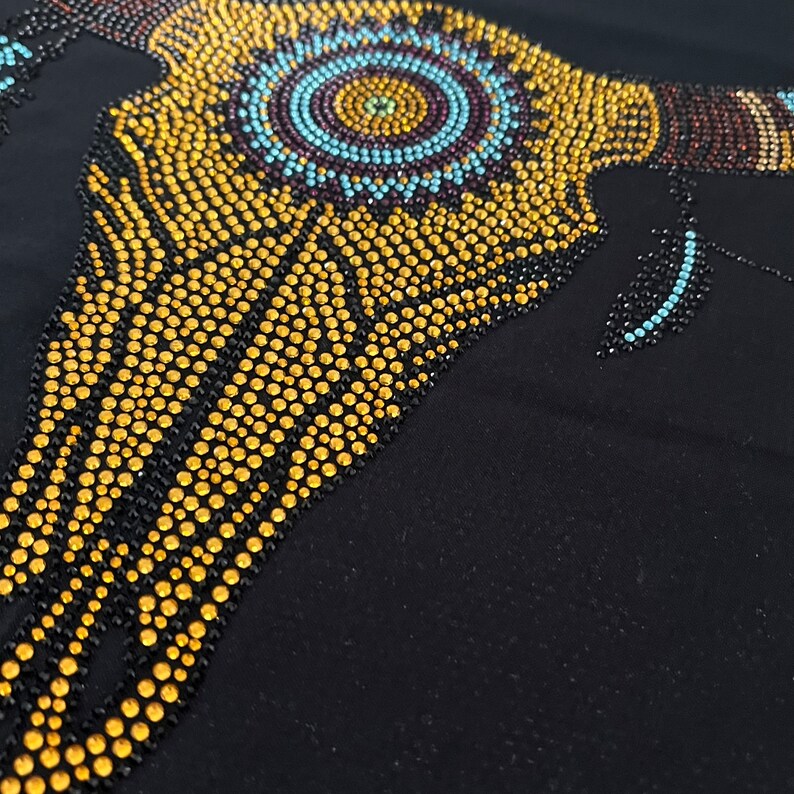 Buffalo Rhinestone Iron on Heat Transfer Design By Rhinestop