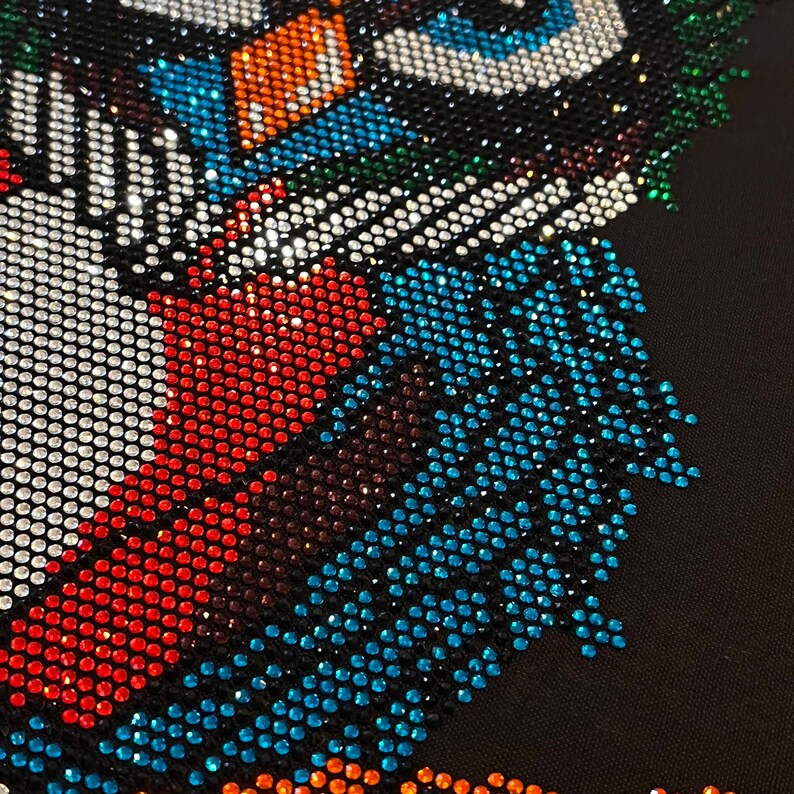 Owl Mix Rhinestone Iron on Heat Transfer Design By Rhinestop