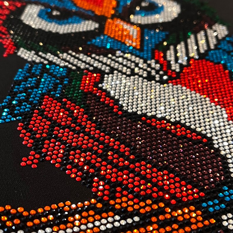 Owl Mix Rhinestone Iron on Heat Transfer Design By Rhinestop