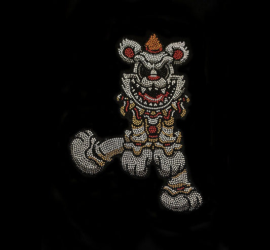 Clown Iron on design , hot fix cartoon patches , rhinestone transfer , bling appliqués , clown patches , heat transfer patches