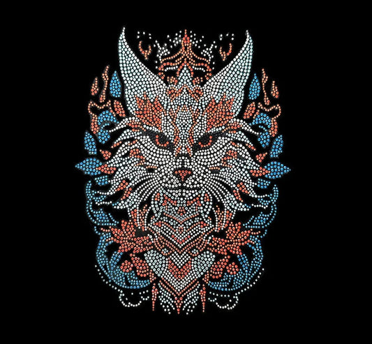 Fox Rhinestone Iron On Heat Transfer Design By Rhinestop