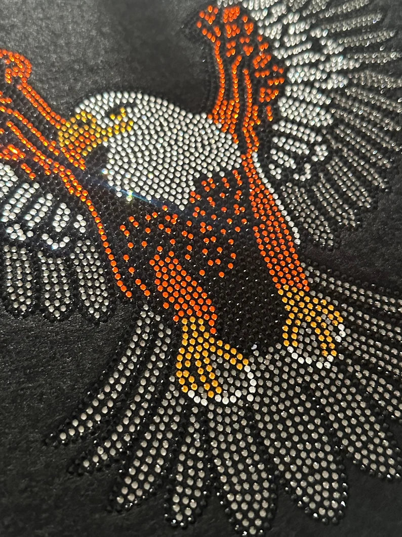 Eagle Rhinestone Heat Transfer Iron On Design By Rhinestop