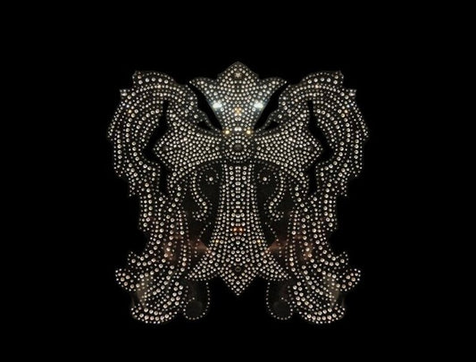 Jesus cross with wings , rhinestone cross wing ,iron on cross rhinestone patches , heat transfer Jesus cross design, sparkle cross with wing