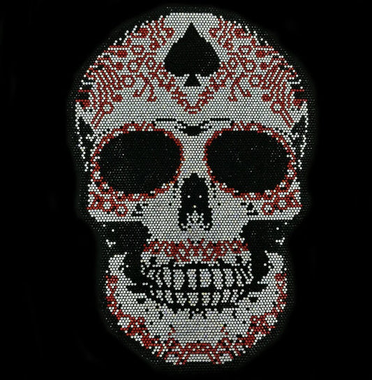 Sugar skull heat transfer patches , iron on heat transfer , sugar skull applique, clothing decal transfer, hot fix iron on designs