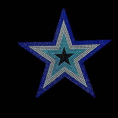 Rhinestop Evil Eye Star Iron on Rhinestone Design