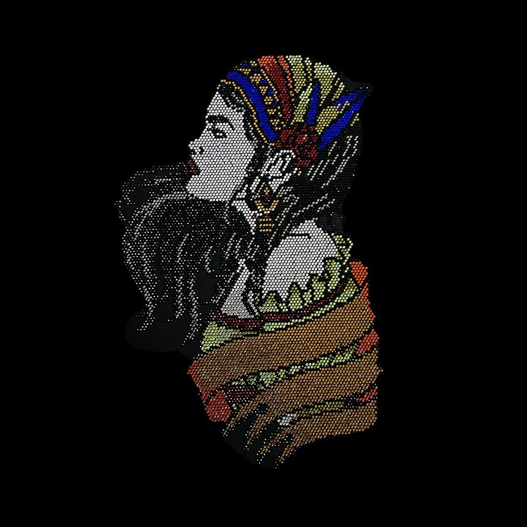 Rhinestop Gypsy Girl Iron on Rhinestone Design