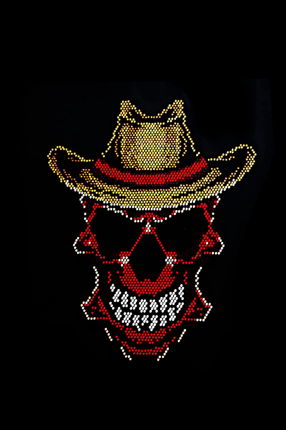 Rhinestop Western Cowboy Iron on Rhinestone Design