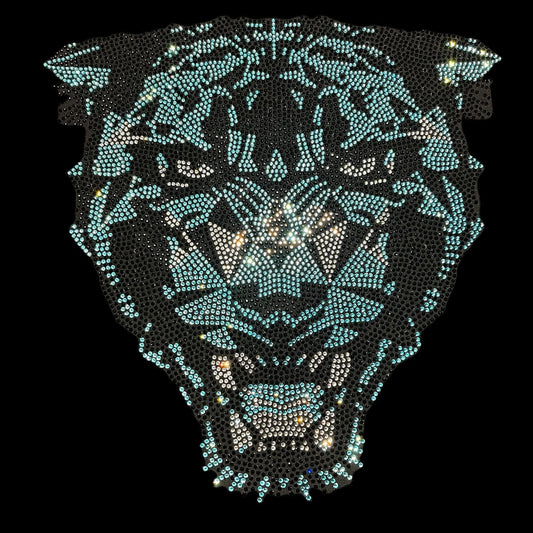 Blue Hof Fix Jaguar Iron on Rhinestone Design Transfer by Rhinestop