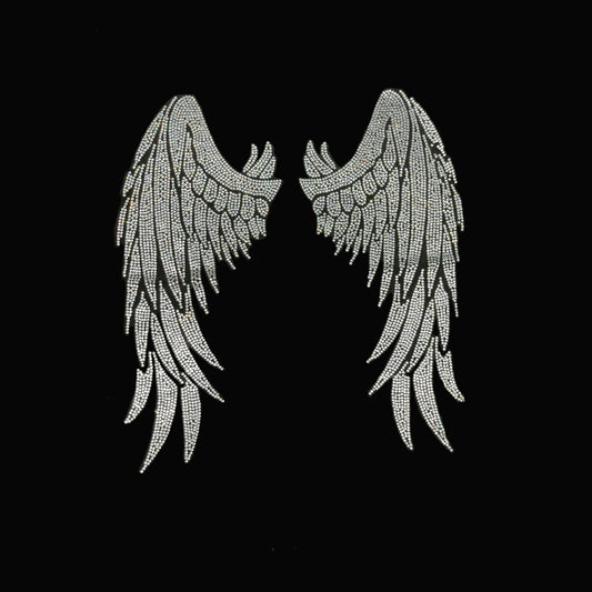 Spiritual Angel Wings Rhinestone Iron On Heat Transfer