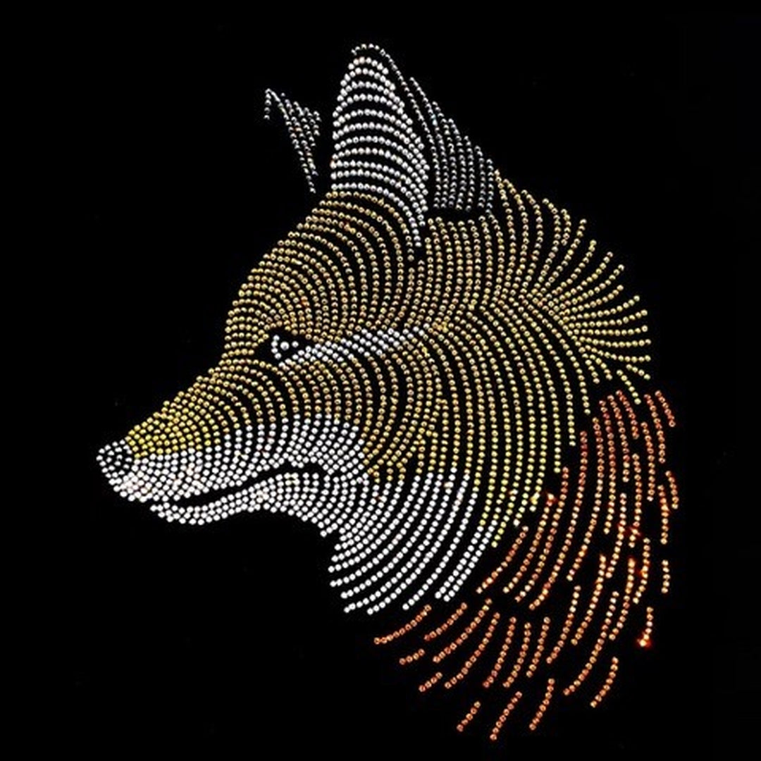 Fox Iron on Rhinestone iron on Design Transfer By Rhinestop