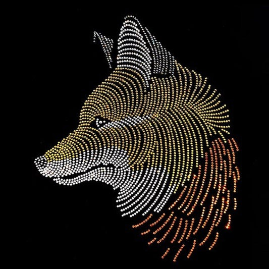 Fox Iron on Rhinestone iron on Design Transfer By Rhinestop