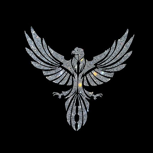 Phoenix Eagle Rhinestone Iron On Heat Transfer Design By Rhinestop