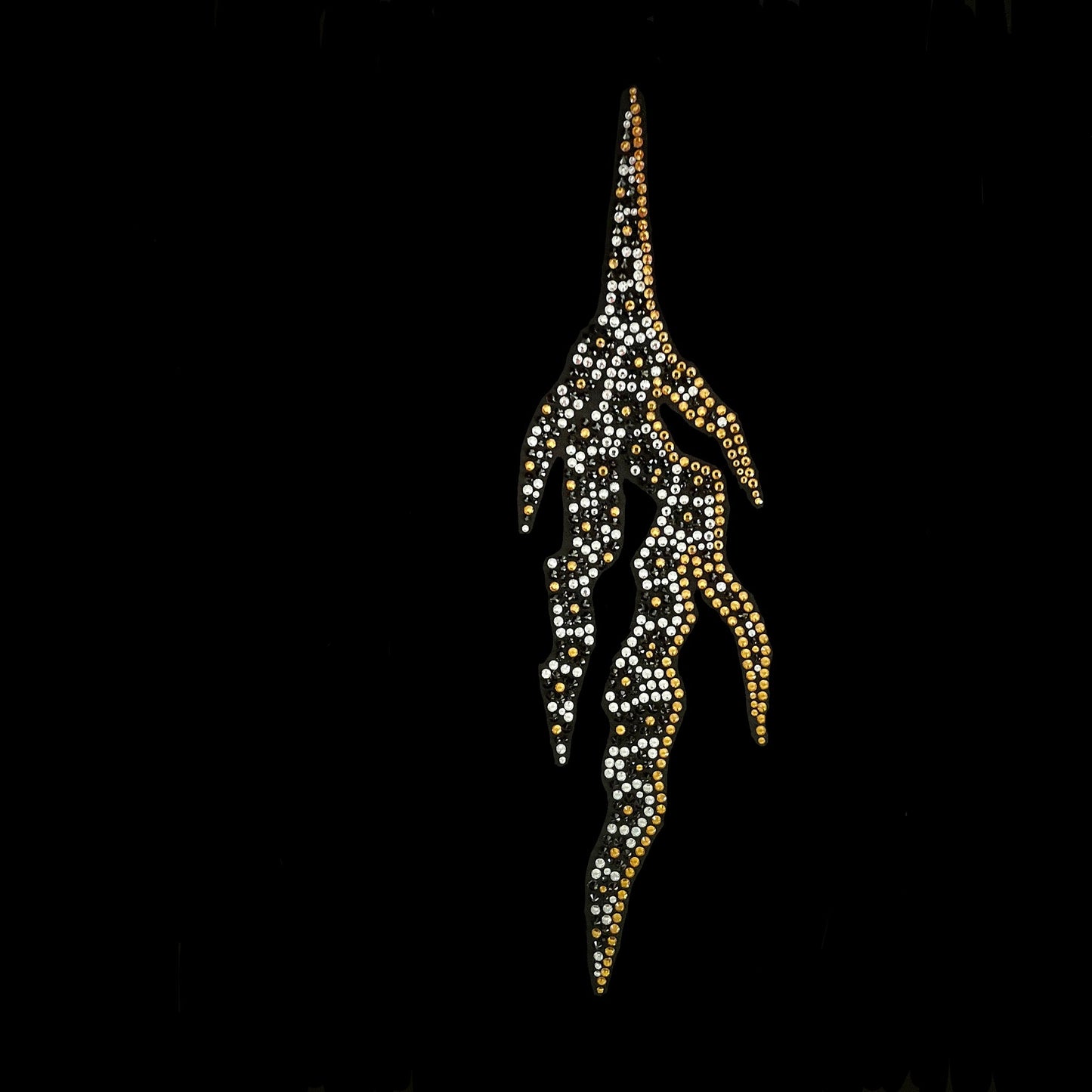 Rhinestop Leopard Lightning Iron on Rhinestone Design