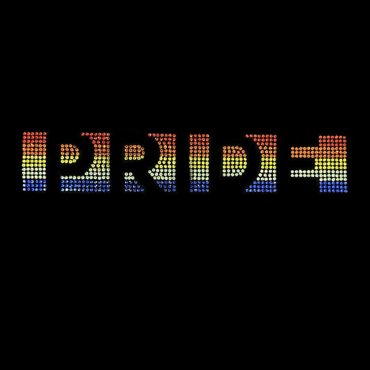 Rhinestop Pride Rainbow Rhinestone Heat Transfer Design