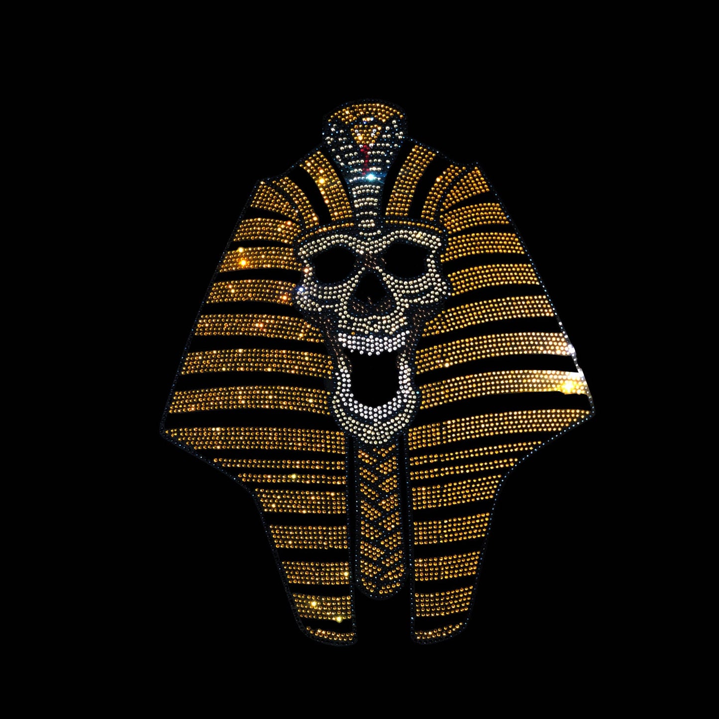 Gold Pharaoh Iron on Rhinestone Design by Rhinestop