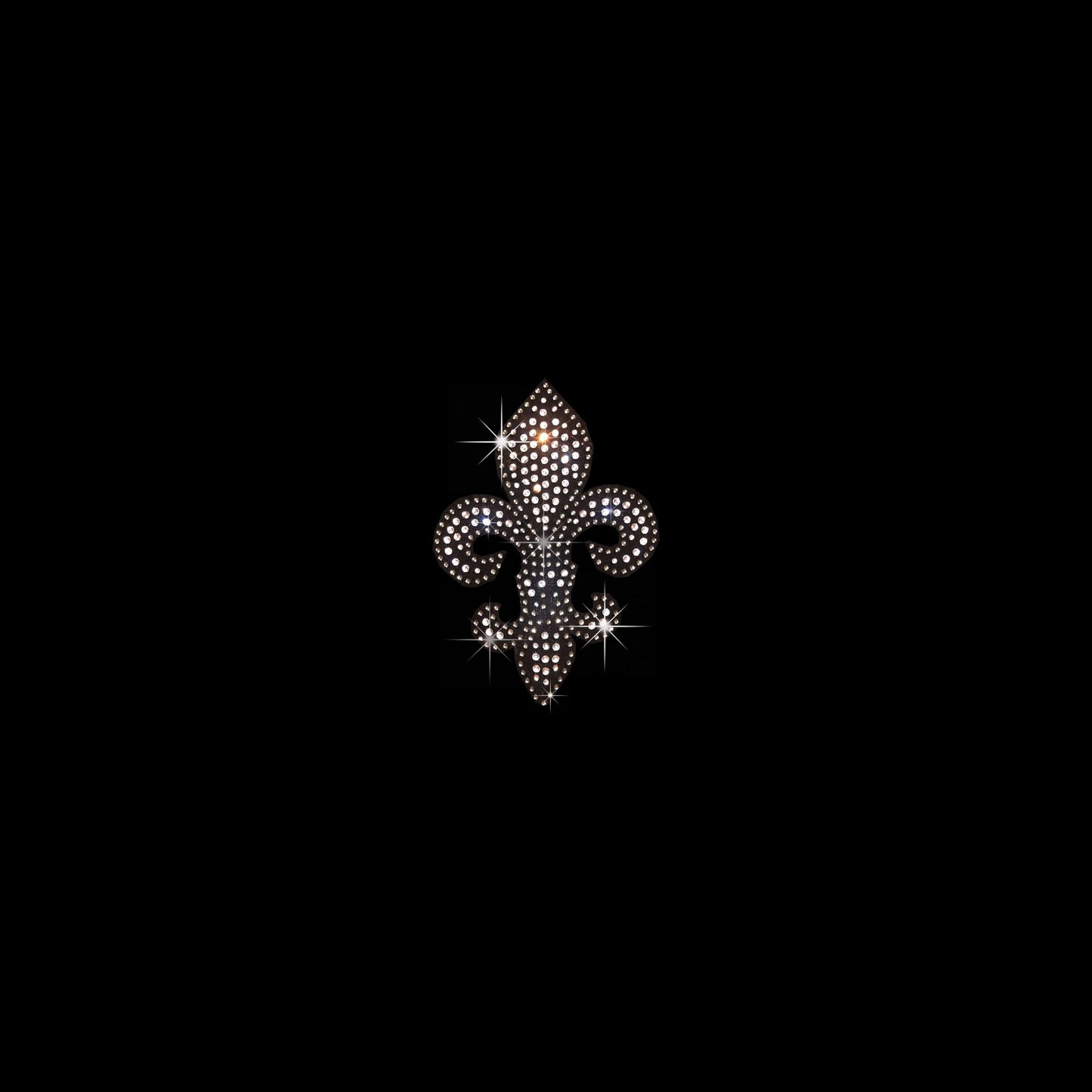 Rhinestop Pocket Fleur De Lis Rhinestone Iron on Design