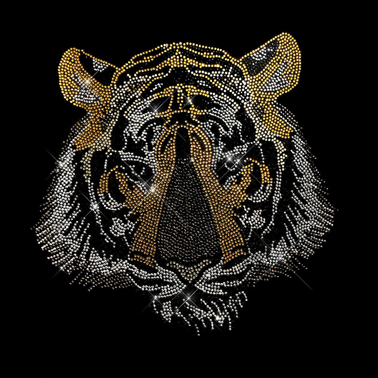 Tiger Iron on Rhinestone Hot Fix Crystal Design By Rhinestop