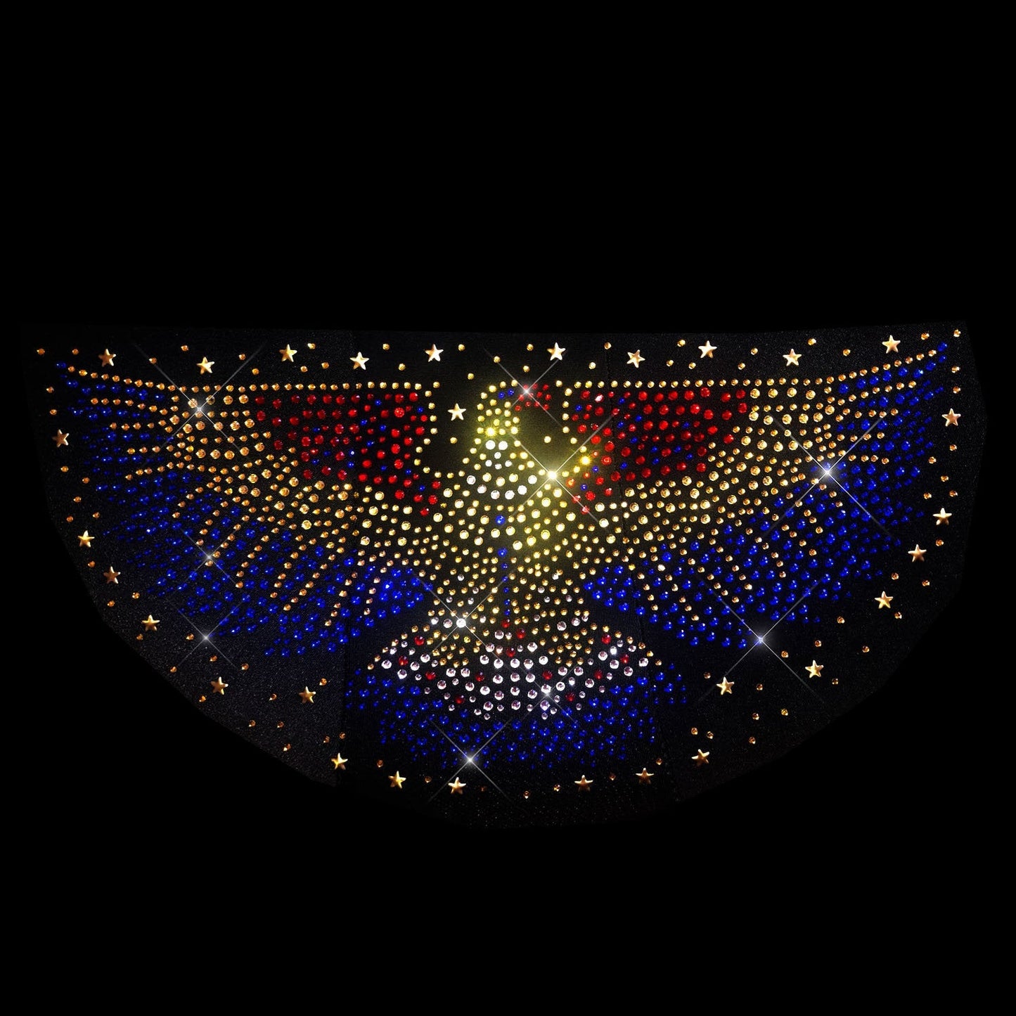 Elvis Eagle Rhinestone Iron On Heat Transfer Bling patch By Rhinestop