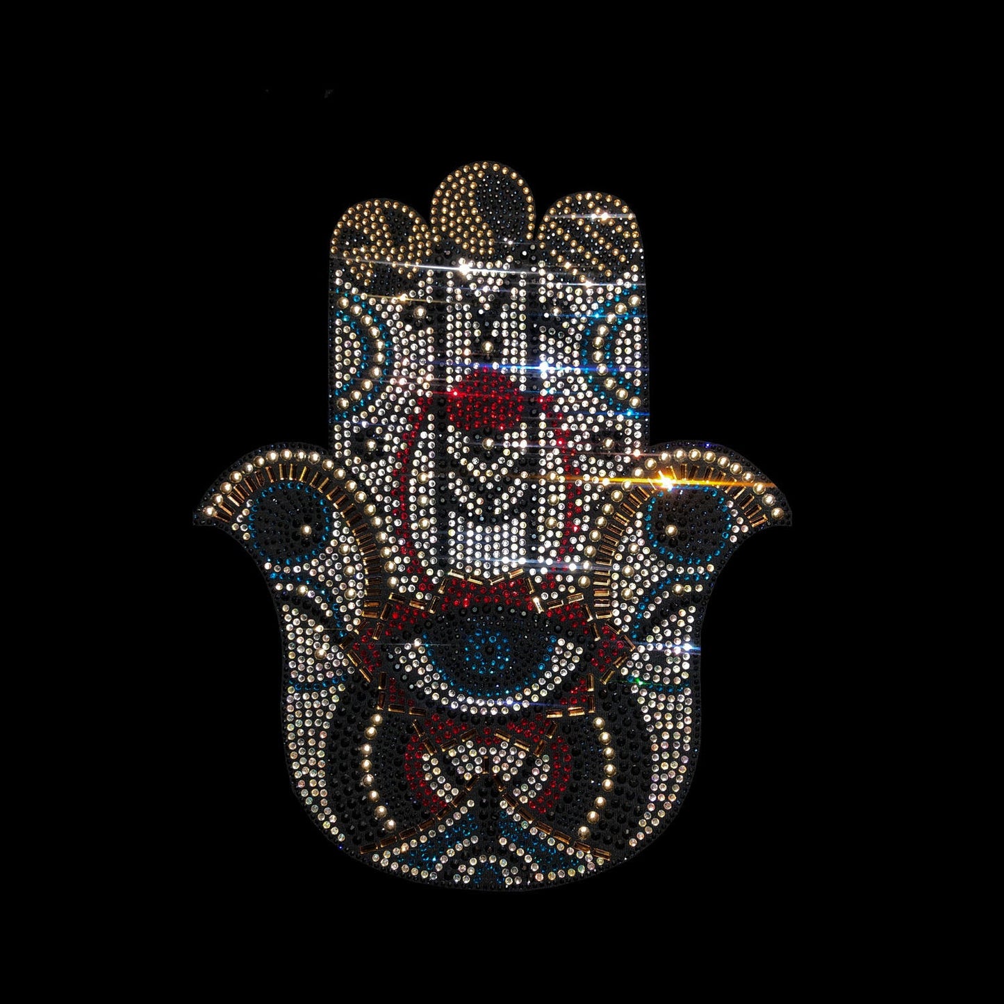 Rhinestop Hamsa Iron on Rhinestone Design