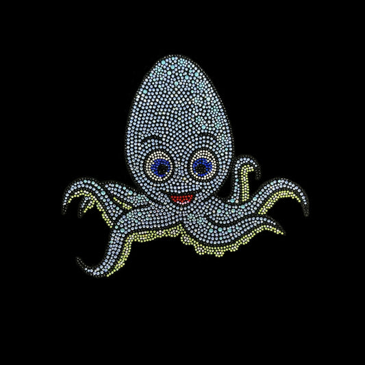 Octopus Rhinestone Heat Transfer Iron On Design By Rhinestop