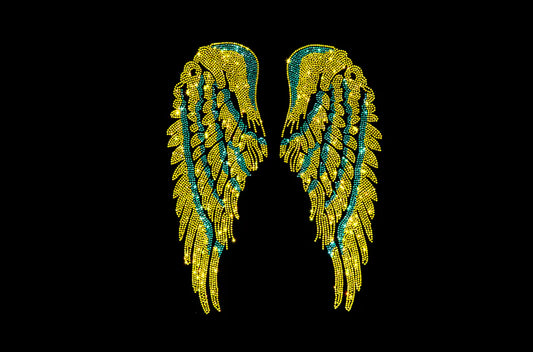 Angel wings Rhinestone Bedazzled Design