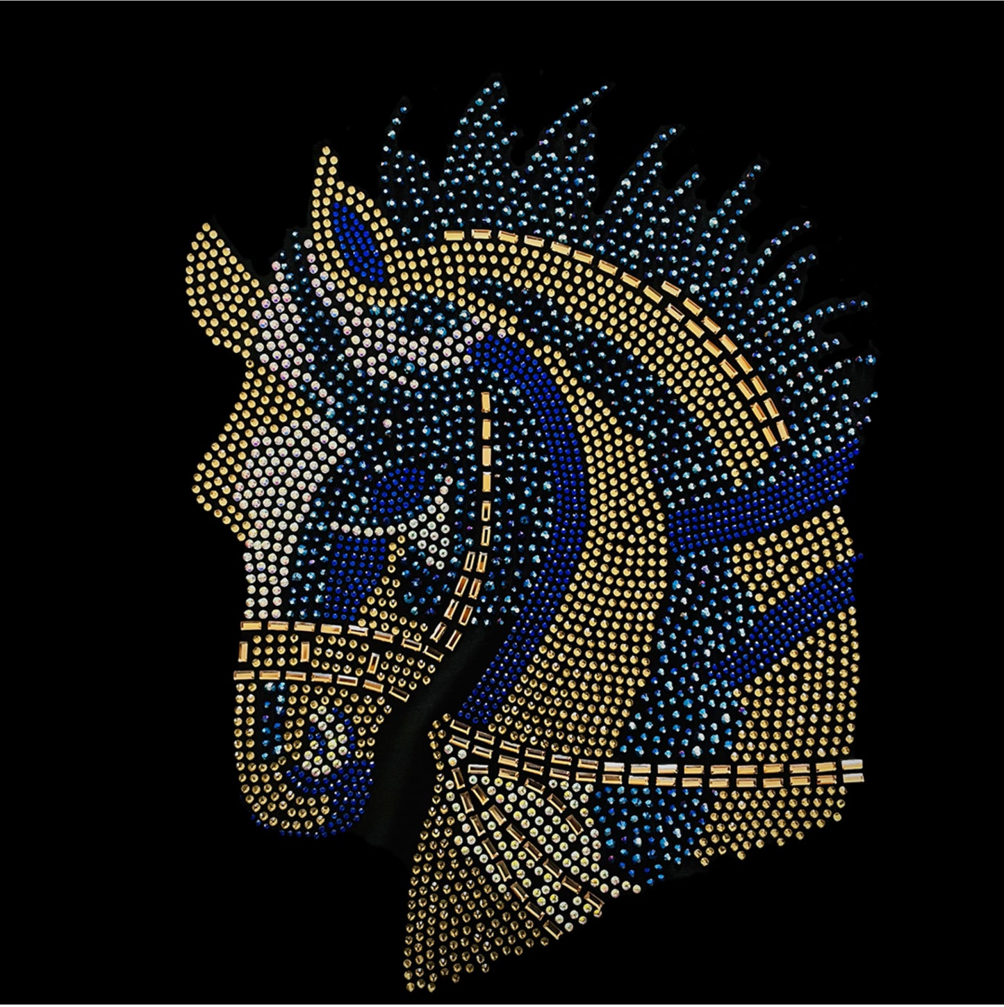 Arabian Horse Rhinestone Iron On Heat Transfer Applique By Rhinestone