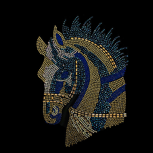 Arabian Horse Rhinestone Iron On Heat Transfer Applique By Rhinestone