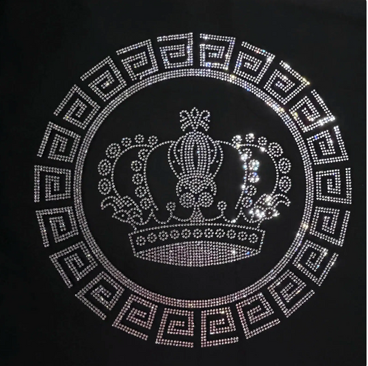 Custom Design iron on rhinestone applique