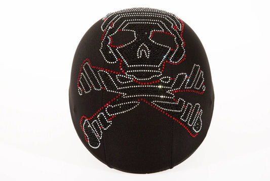 Red and black skull helmet cover , skull helmet skin , crystal helmet cover, fashionable helmet skin