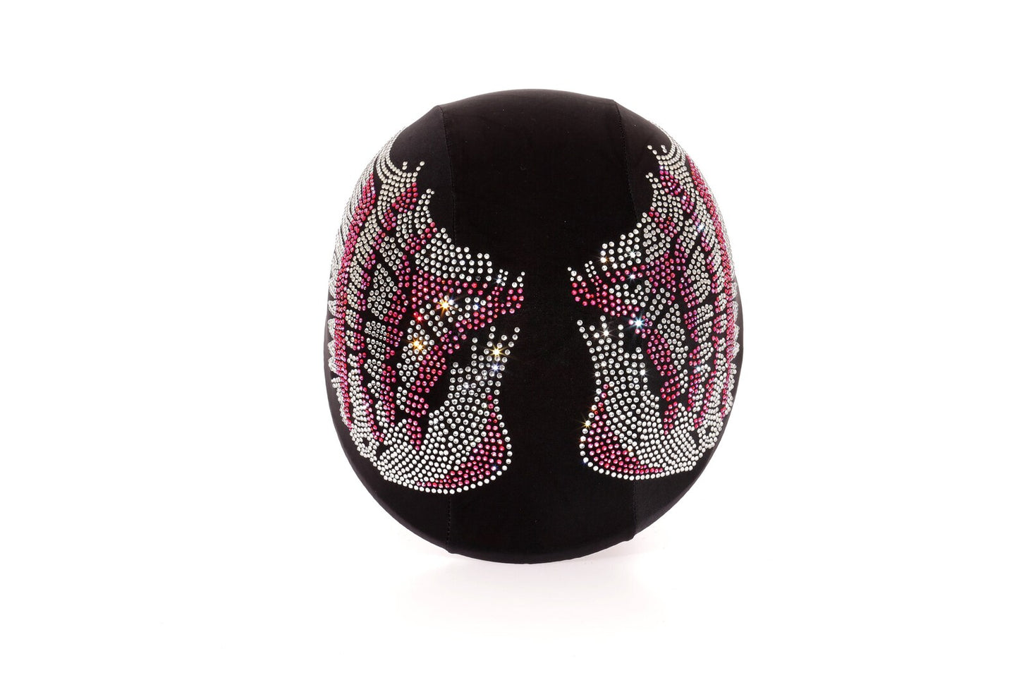 designer womens motorcycle helmets with bling Ab Pink crystal rhinestones helmet cover angel wings , crystal bling h – Rhinestop