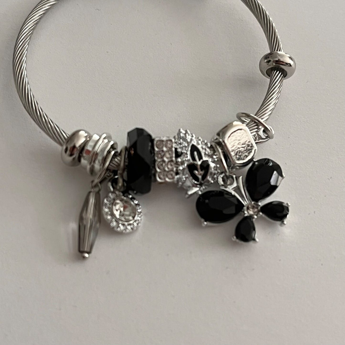 Black butterfly accessories for women , Classy bracelet for girls , Charm set girls bracelet , butterfly crystal bracelet