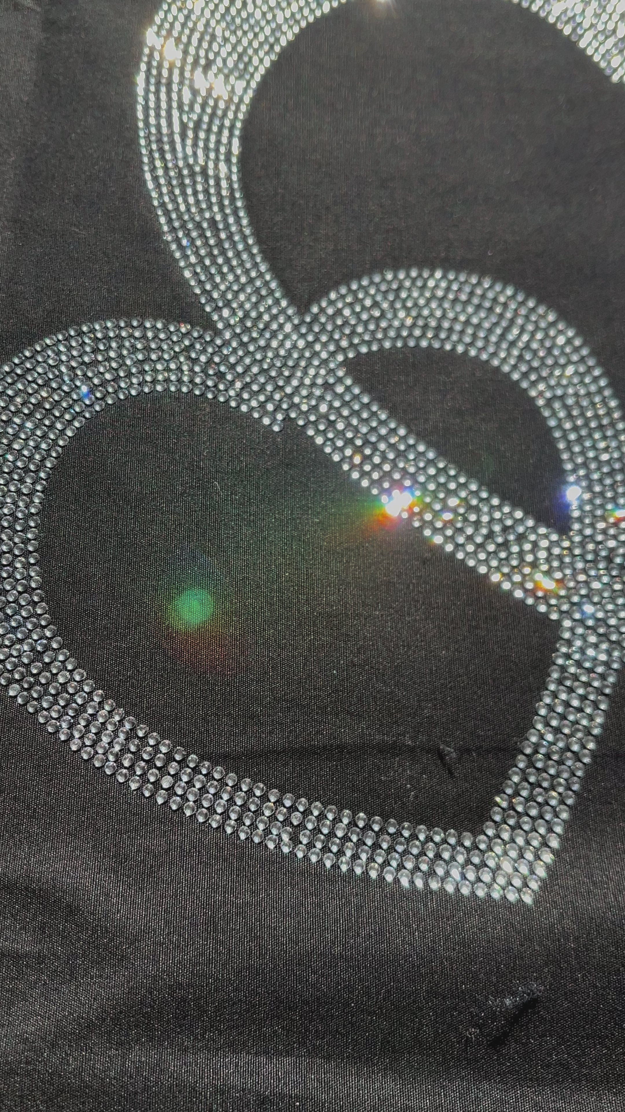Heart Crystal Rhinestone Iron on Hot Fix Bling Design