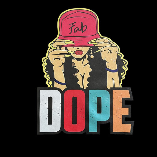 Rhinestop Dope Woman Iron on Decal