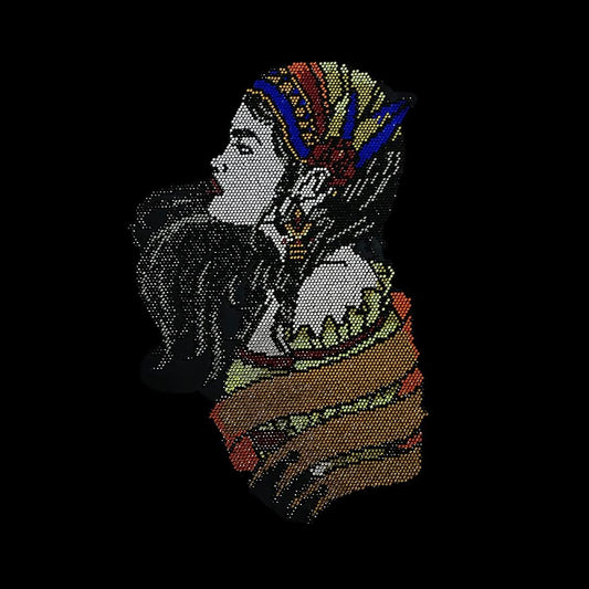 Rhinestop Gypsy Girl Iron on Rhinestone Design