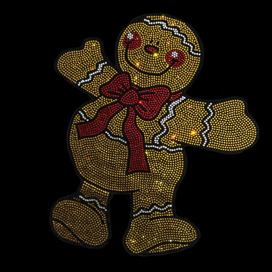 Ginger Bread Cookie Rhinestone Heat Transfer Design by Rhinestop