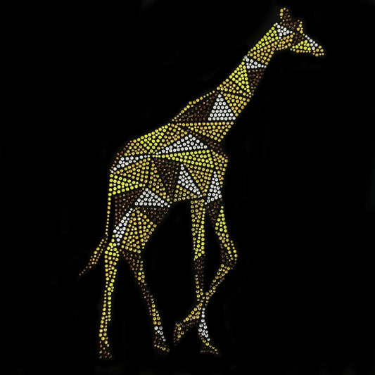 Geometric Giraffe Rhinestone Heat Transfer Hot fix Design By Rhinestop